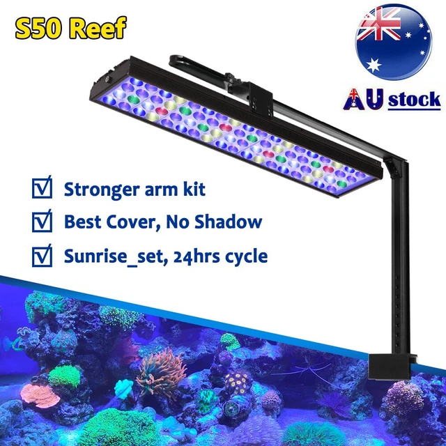 PopBloom Aquarium LED Light Full spectrum Marine Saltwater Fish Coral Reef Tank