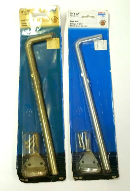 2x Cane Bolt National Hardware Zinc Plated 1/2 X 12" Adjustable Throw Gate Door