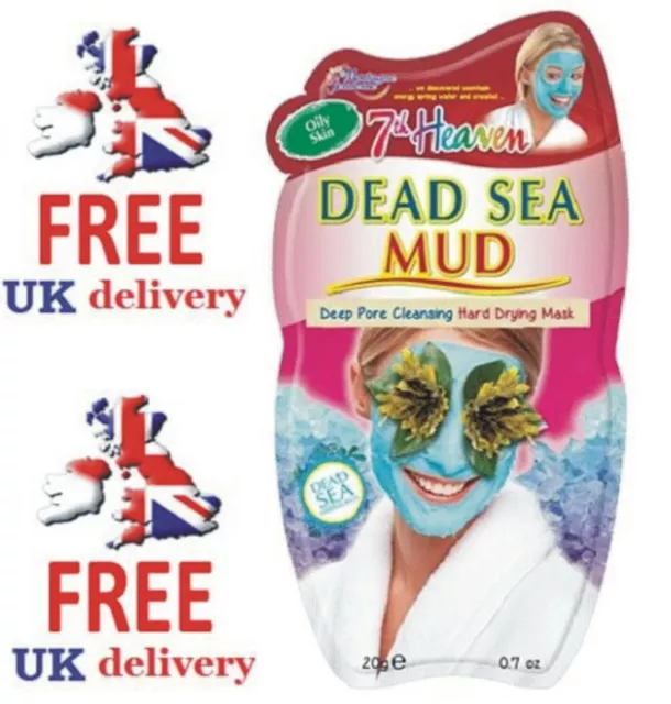 MUD MASK 7th Heaven Face Masks Pack All Skin Types DEAD SEA MINERAL RICH FOR ALL