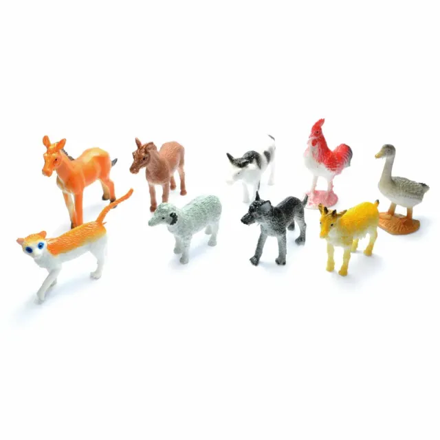 12 Farm Animal Figures Goodies Loot Party Bag Fillers Favour Gift Education Toys