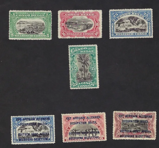 Congo Belge Yv 64/67  et Ruanda Occup  Belge Yv 31/33, neufs **, cote 102€, T B