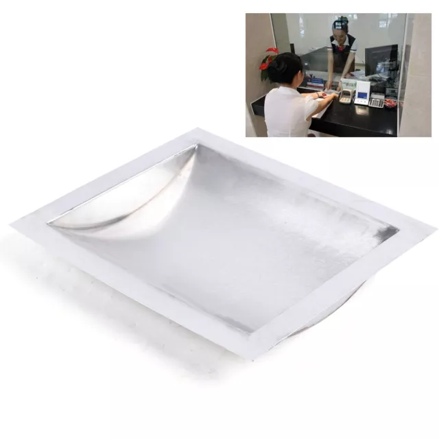 12x10inch Stainless Steel Embedded Trading Tray Rust-proof for Bank Gas Stations