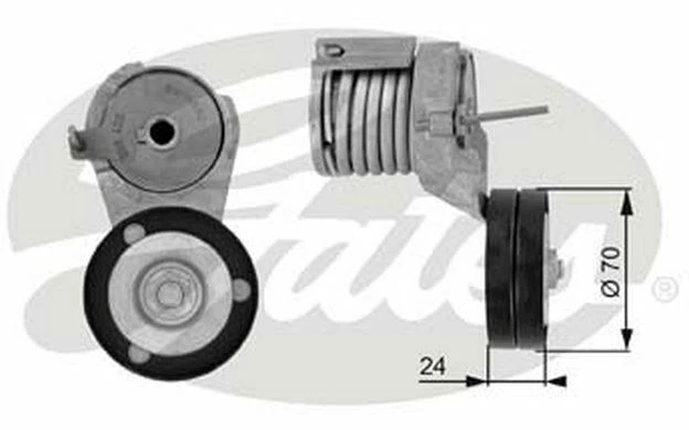 GATES Galet tendeur (courroie d'accessoire) pour VOLKSWAGEN GOLF T38282