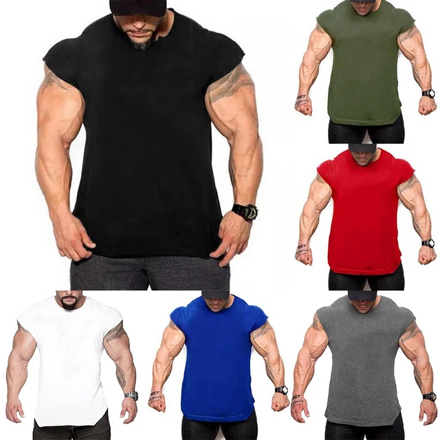 T-Shirt Uomo Bodybuilding Allenamento Canotta Fitness Muscolo Veloce Dry Corsa