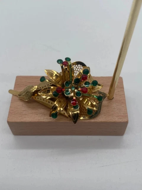 Broche Ancienne Dorée Marque Royal - Vintage Fleur Pendentif Bijou