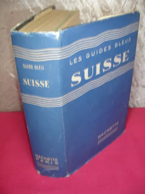 LES GUIDES BLEUS / SUISSE 1952 Complet de ses cartes couleurs