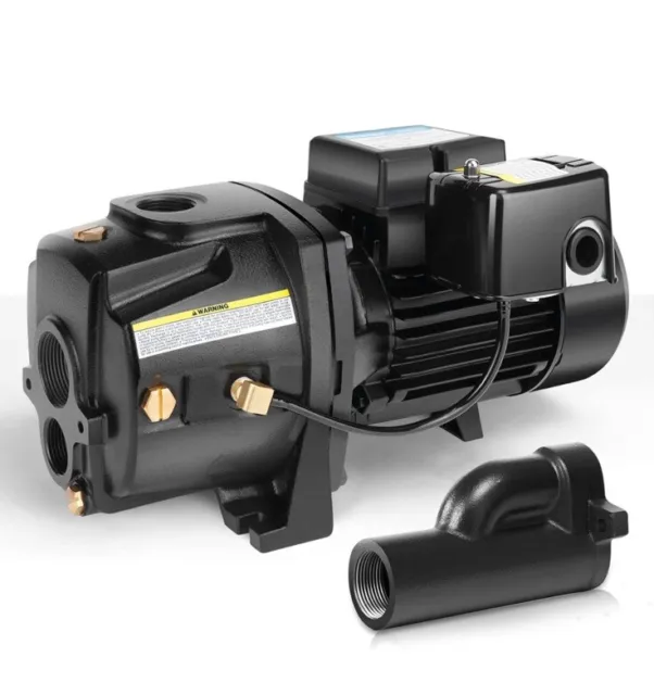 Acquaer 1/2HP Shallow/Deep Well Jet Pump, Cast Iron Convertible Pump with Eje...