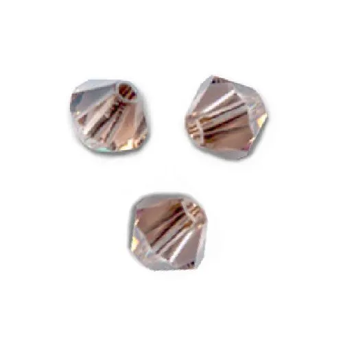 20 Perles Toupies 4mm cristal Swarovski - LIGHT PEACH SATIN