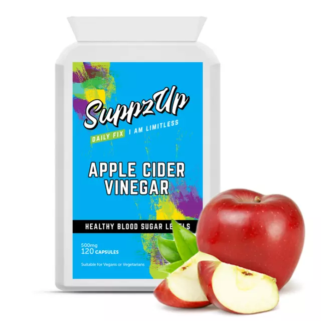Apple Cidre Vinaigre 500mg 120 Comprimés Poids Perte Regulates Sucre Niveau GB À
