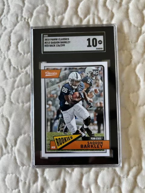 GEM MINT 2018 Panini Classics SP RED BACK SAQUON BARKLEY ROOKIE!!!!!!!!!!!!!!!