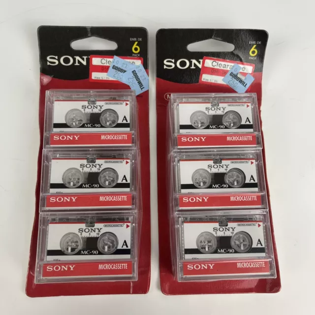 Sony Blank Microcassette (MC-90) Set of 12 - 90 min, New in Box