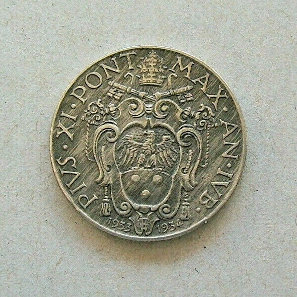 1 lira 1933 1934 Giubileo Città del Vaticano  PIO XI