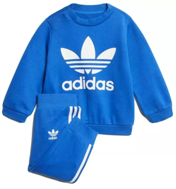 Set jogger 3-6 m gilet tuta bambino cotone Adidas abito blu