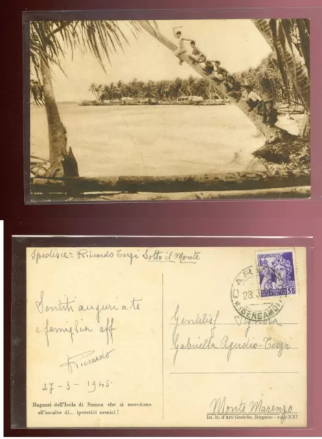 Br2262  Cartolina Panorama Dell'isola Di Samoa Usata  Vintage