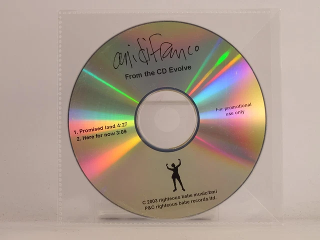 ANI DI FRANCO PROMISED LAND/HERE FOR NOW (Y1) 2 Track Promo CD Single Plastic Sl