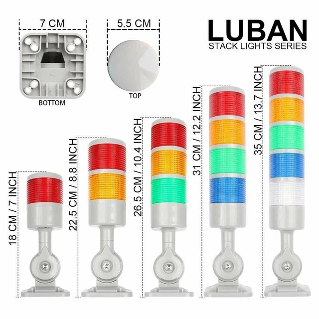 Reliable 12V LED Stack Lights Perfect for Process Control Environments