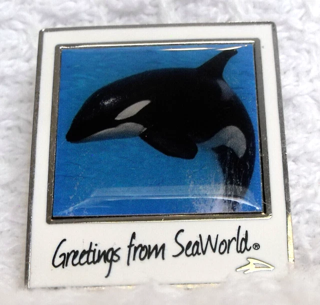 Sea World Ambassador Pin Greetings Picture Frame Shamu Orca Killer Whale