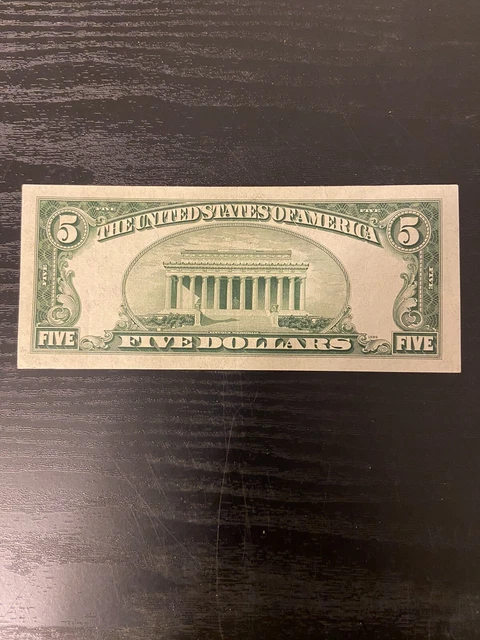 Series 1934 D $5 Five Dollar Silver Certificate Blue Seal   F 2078 3