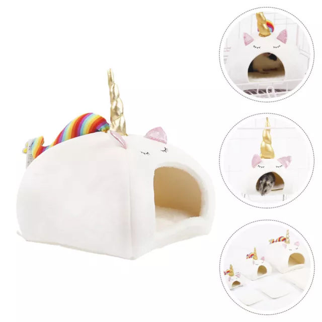 1pc Sicherheitsbett für Haustiere Hamster Winterbett Mäuse Plüschhütte Winter