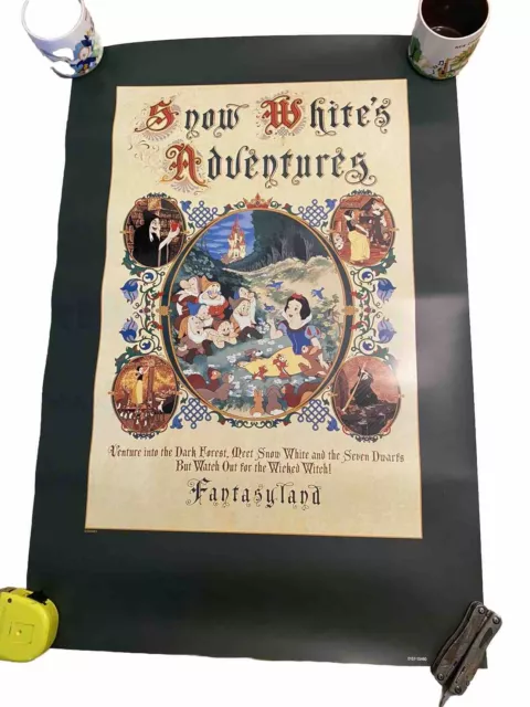 Snow White's Adventures Fantasyland  Vintage 1983 Disney Poster 24x36