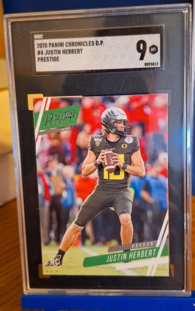 JUSTIN HERBERT 2020 Panini Chronicles Draft Picks Prestige #4 RC SGC 9