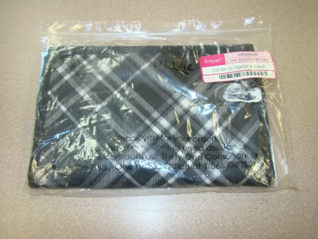 BRAND NEW Thirty-one "Fold-And-Go- Organizer w/Notepad" in BLACK PICK ME PLAID BRAND NEW Thirty-one "Fold-And-Go- Organizer w/Notepad" in BLACK PICK ME PLAID