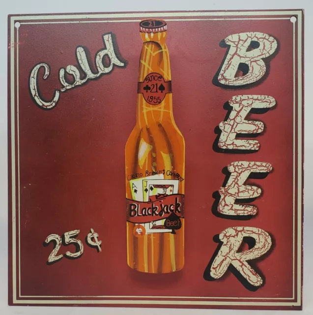 3D COLD BEER Alcohol Pub Bar Advertisement Tin Metal Sign COOL