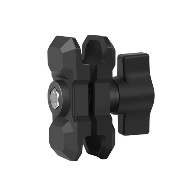 Sturdy Aluminum 6cm Double Socket Arm for 1-inch Ball Mount Base