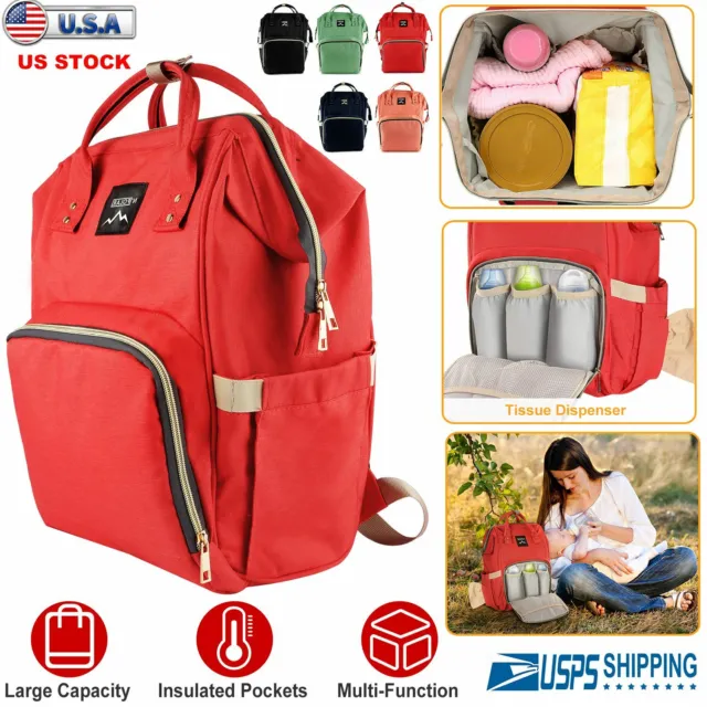 Mummy Maternity Nappy Diaper Bag Large Capacity Baby Nursing Travel Backpack Lot