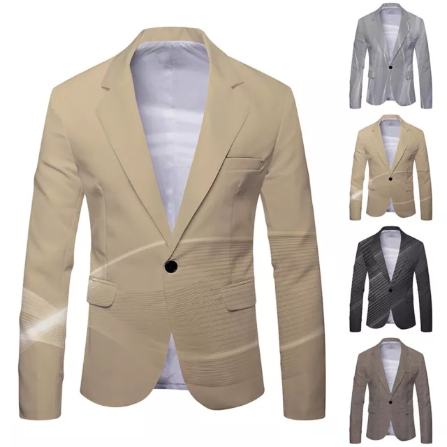 Costume formel homme élégant et poli blazer coupe mince veste manteau hauts de