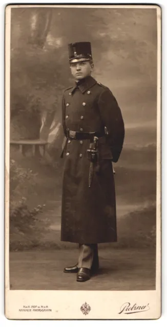 Photography Pietzner, Vienna, young K.U.K. Soldier in uniform coat with chako un