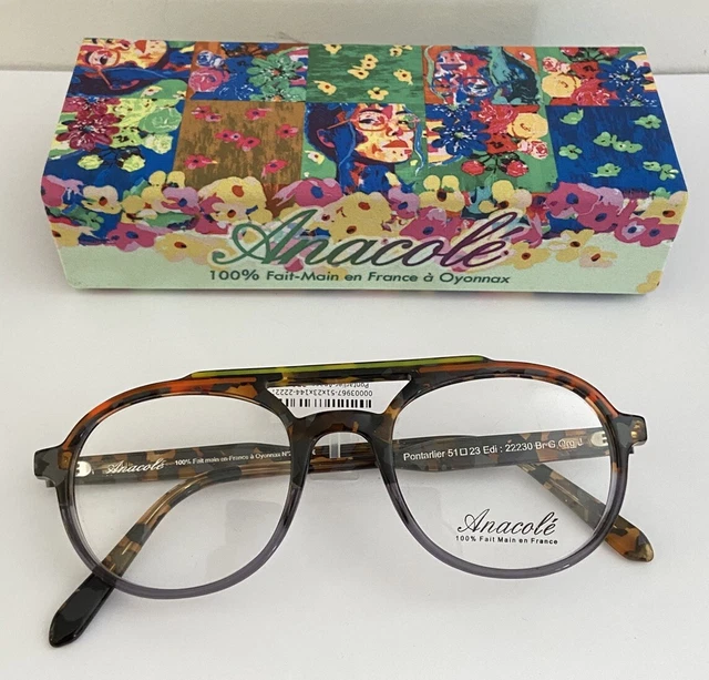 Lunettes De Vue Femme - Marque Anacole Pontarlier - Monture Multicolore - Neuf Avec Étiquettes - Made In France