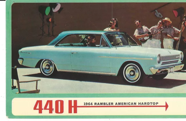 Car Automobile Postcard 440 H 1964 Rambler American Hardtop