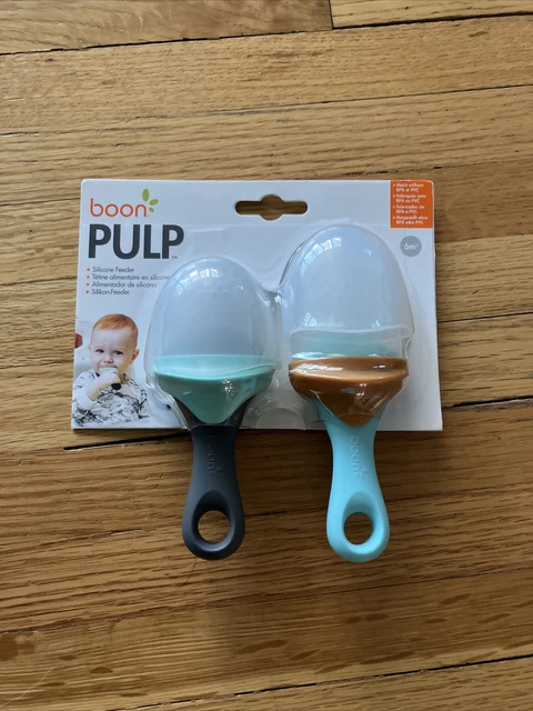 Boon Pulp Multicolor Baby Soft Silicone Feeder PACK OF 2 Pieces Age 6m+
