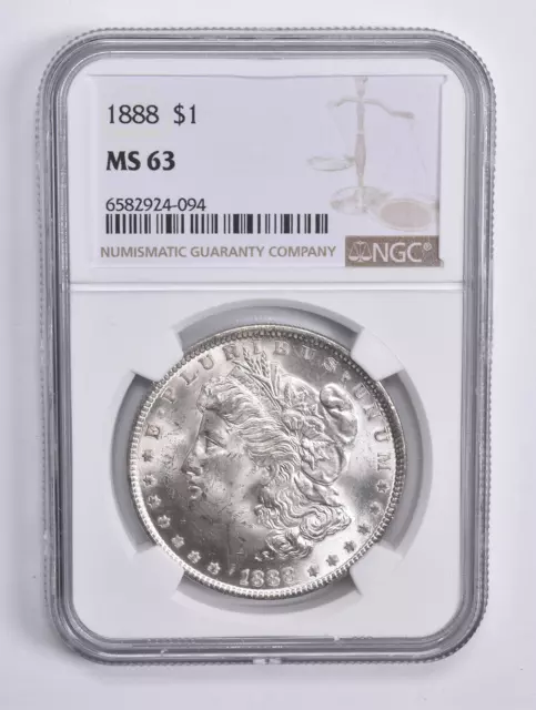 MS63 1888 Morgan Silver Dollar NGC Brown Lbl *0679