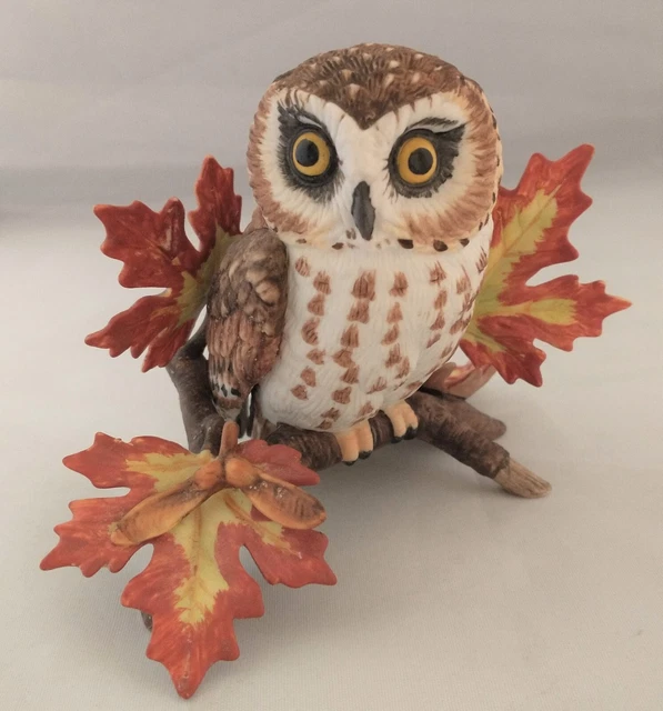 LENOX Bird Figurine SAW WHET OWL Fine Porcelain (LVR)