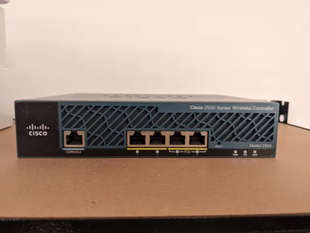 Cisco 2504 (AIR-CT2504-K9) Wireless AP Controller /w AC-DC Power Supply