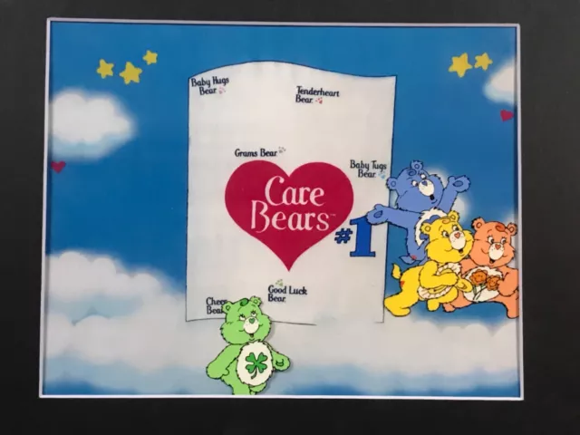 Vintage Animation Production 2 Cels  Care Bears + 2 Drawings 1970’s