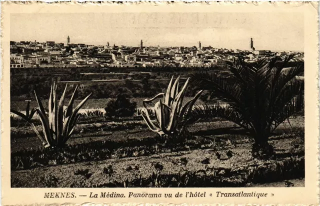 CPA AK MAROC MEKNES La MEDINA. Panorama vu de l'hotel Transatlantique (219580)