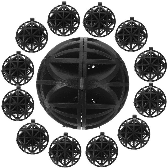 100 Pcs Filtro Para Pecera Fish Tank Filters Black Aquarium Filter- Balls Bio