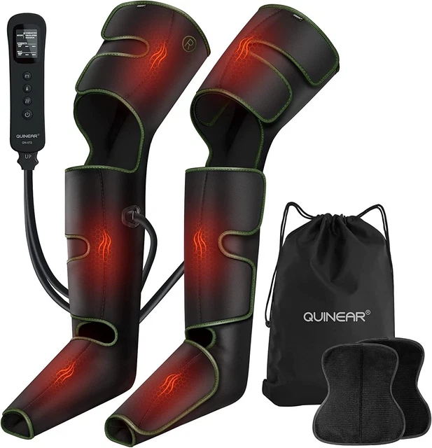 QUINEAR Leg Massager with Heat and Compression, Sequential Compression Device