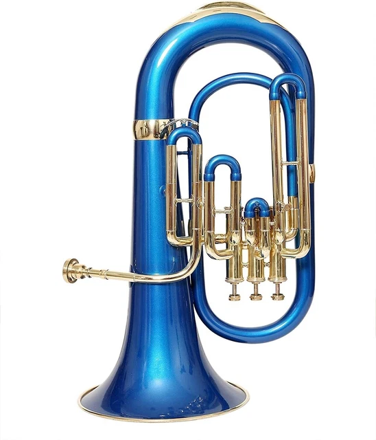 Euphonium 3 Valve Bb Pitch With Carry Case & Mouthpiece Brass Musical Instrument