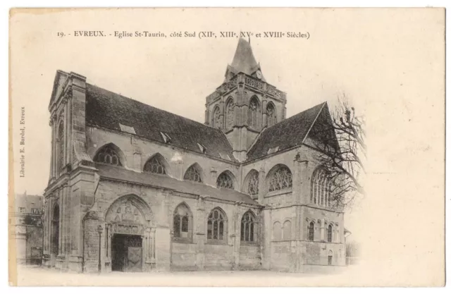 CPA 27 - EVREUX (Eure) - 19. Eglise Saint-Taurin, côté Sud - Dos non divisé