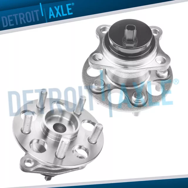 Rear Left and Right Wheel Bearings and Hubs for 2010 - 2015 Toyota Prius Plug-In