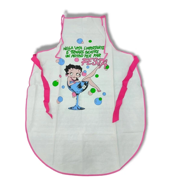 BETTY BOOP grembiule cucina anni 90 nuovo old stock rimanenza di magazzino