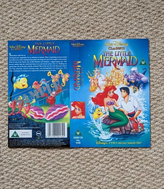 WALT DISNEY CLASSICS The Little Mermaid Sample VHS Video Sleeve UK