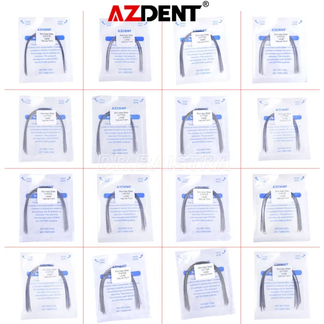 AZDENT Dental Orthodontic Arch Wires Stainless Steel Natural Form Rectangular