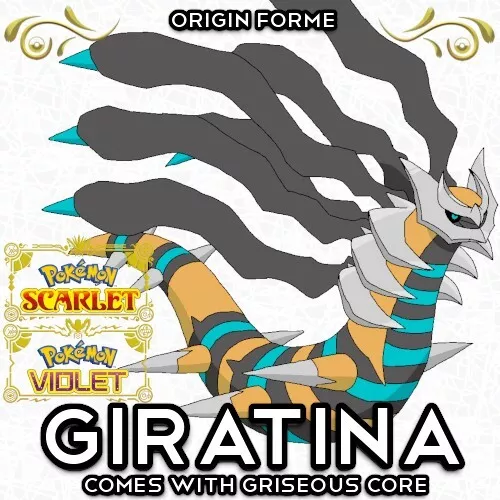 Shiny Giratina - 6IV - Griseous Core - Battle Ready - Pokemon Scarlet &  Violet