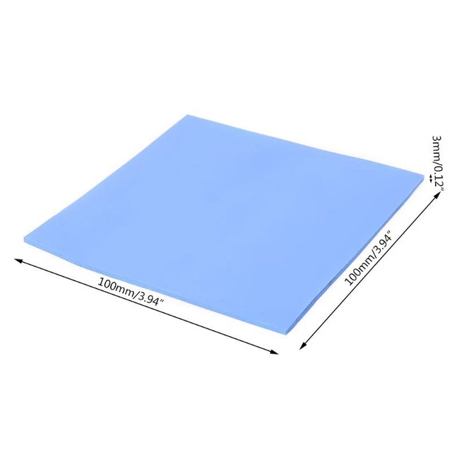 Thermal Pad 100x100x3mm Non Conductive Heatsink Cooling Pad, for Laptop CPU GPU