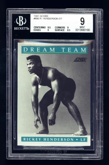 Rickey Henderson 1991 Score Dream Team Series Mint Card #890